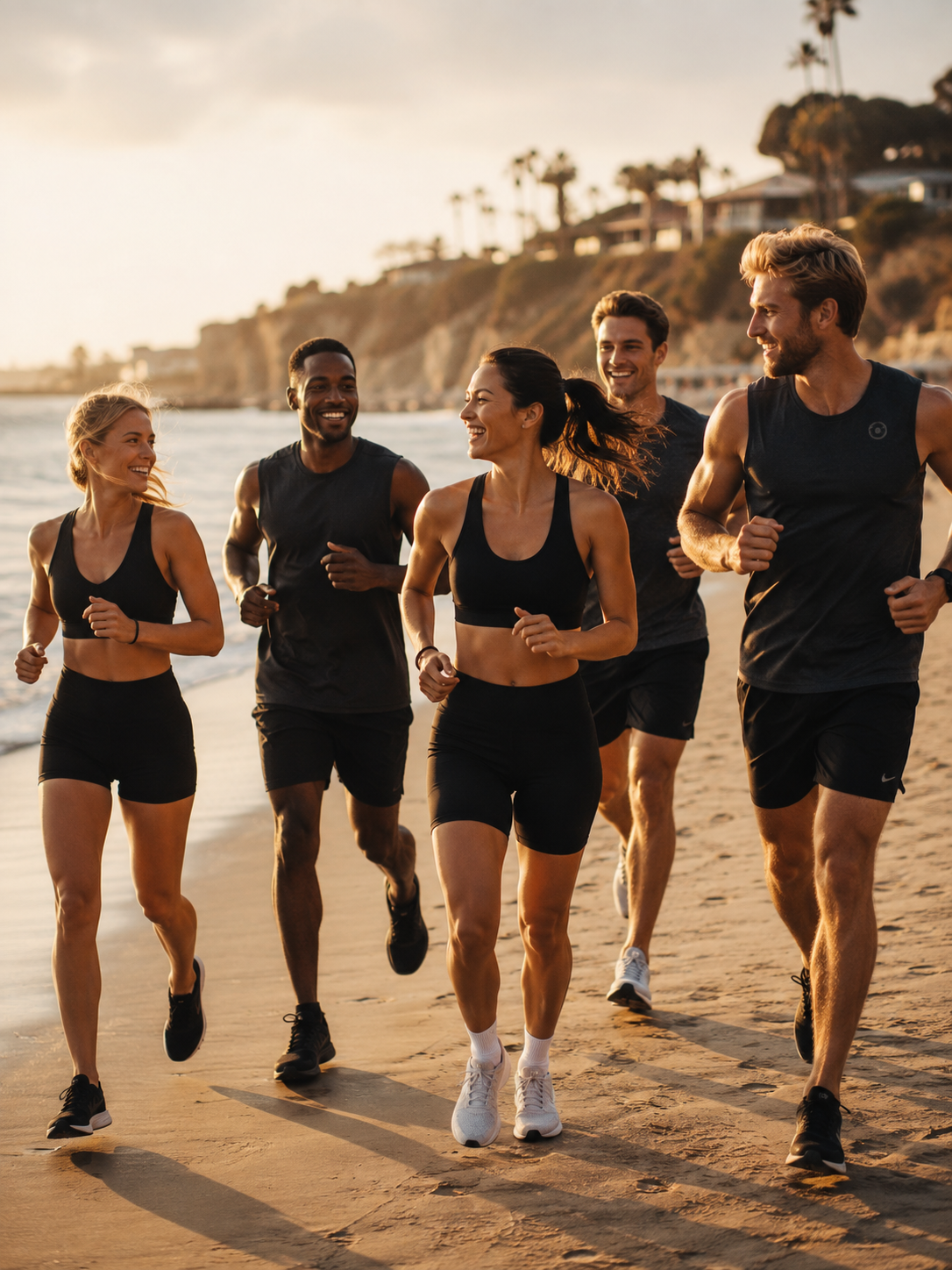 Grupo Sin Excusas corriendo por la playa